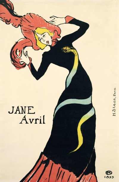 Affisch för Jane Avril, 1899 av Henri de Toulouse Lautrec
