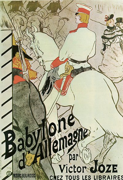 Affisch till boken Babylone dAllemagne av Victor Joze, 1894. av Henri de Toulouse Lautrec