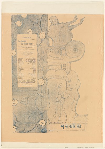 Program för "Den lilla lervagnen" av Henri de Toulouse Lautrec