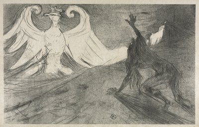 Projekt för Frontispice till: Vid foten av Sinai, 1898. av Henri de Toulouse Lautrec