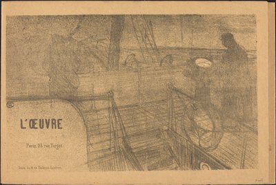 Prospekt Program för arbetet, 1895. av Henri de Toulouse Lautrec