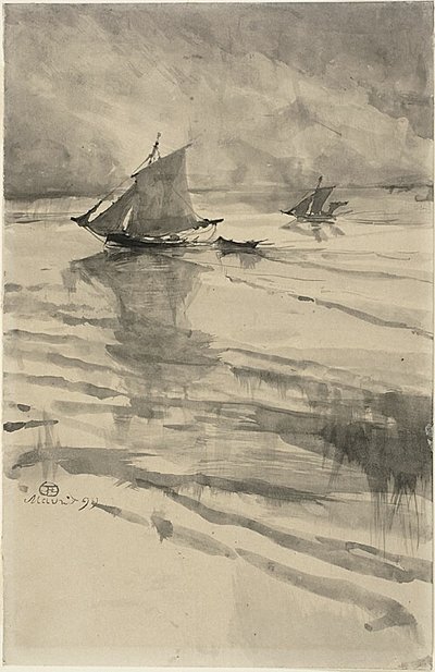 Segelbåtar av Henri de Toulouse Lautrec
