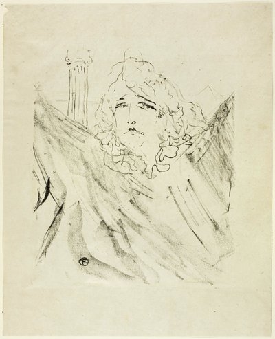 Sarah Bernhardt, från Treize Lithographies av Henri de Toulouse Lautrec