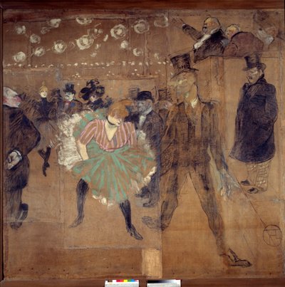 Skylt mot Gouluens hus (Weber Louise dit La Goulue av Henri de Toulouse Lautrec
