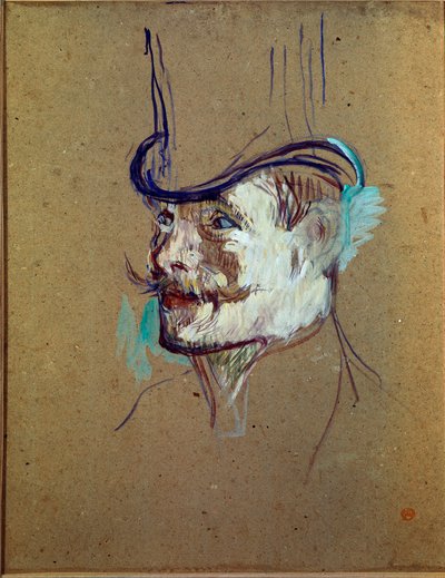 Studie für Herrn Warner. Zeichnung von Henri de Toulouse-Lautrec von Henri de Toulouse Lautrec