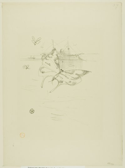 Fjärilarna, från Melodies av Désiré Dihau av Henri de Toulouse Lautrec