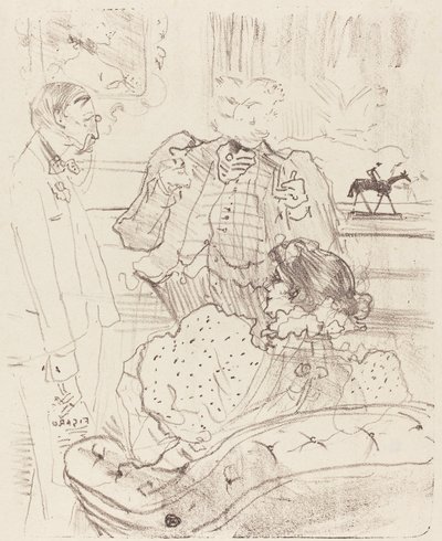 The Forfeit (La gage) av Henri de Toulouse Lautrec