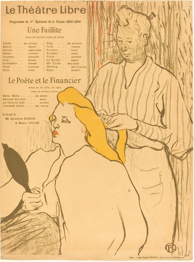 Frisören - Program för Teater-Libre Frisören - Program för Théatre-Libre, 1893. av Henri de Toulouse Lautrec