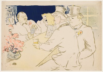 Den irländska och amerikanska baren, Rue Royale av Henri de Toulouse Lautrec