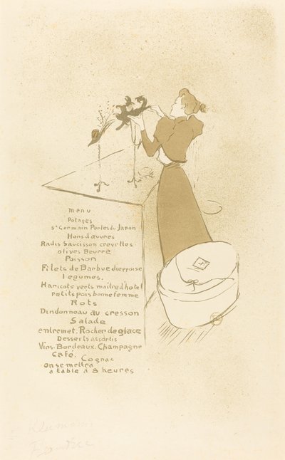 The Milliner (The Milliner - Renée Vert) av Henri de Toulouse Lautrec