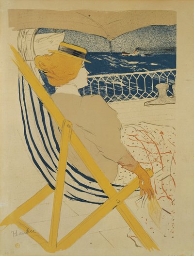 Passageraren i hytt 54 - Yachting, 1895 av Henri de Toulouse Lautrec