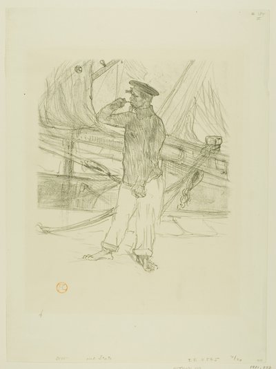 Den rökta sillen, från Melodies av Désiré Dihau av Henri de Toulouse Lautrec