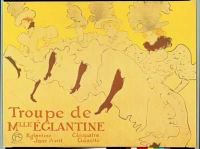 Mademoiselle Eglantines trupp, 1896 av Henri de Toulouse Lautrec