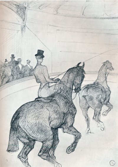 Trick-rider kör tandem, c1899 1934 av Henri de Toulouse Lautrec