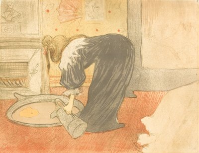 Kvinna vid badkaret Femme au badkar, 1896. av Henri de Toulouse Lautrec
