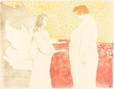 Kvinna i sängen, profil (Femme au lit, profil) av Henri de Toulouse Lautrec