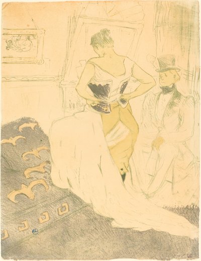Kvinna i korsett (Femme en korsett) av Henri de Toulouse Lautrec