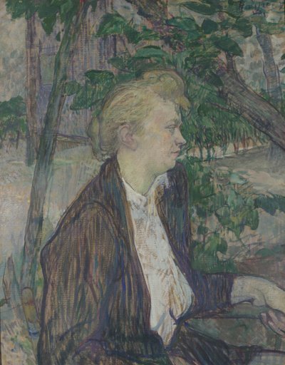 Frau im Garten sitzend, 1891 von Henri de Toulouse Lautrec