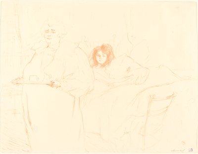 Frau mit einem Tablett, 1896 von Henri de Toulouse Lautrec
