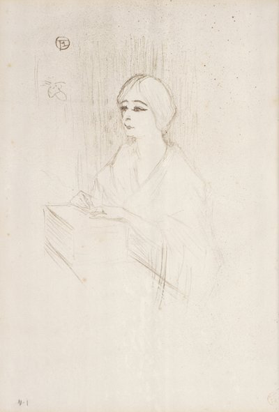 Yahne i hennes låda, 1895 av Henri de Toulouse Lautrec