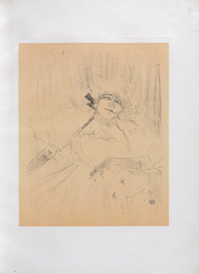 Yvette Guilbert-engelsk serie: Old Song av Henri de Toulouse Lautrec