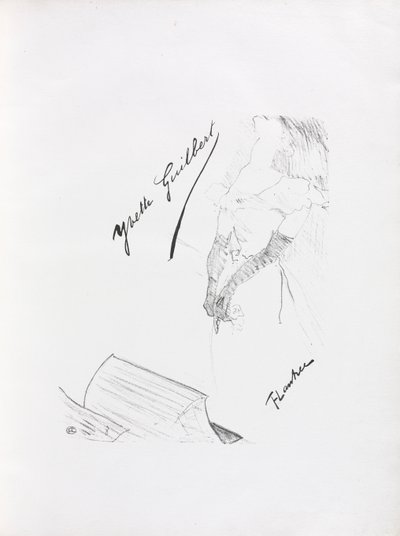 Yvette Guilbert-English Series: Frontispice av Henri de Toulouse Lautrec