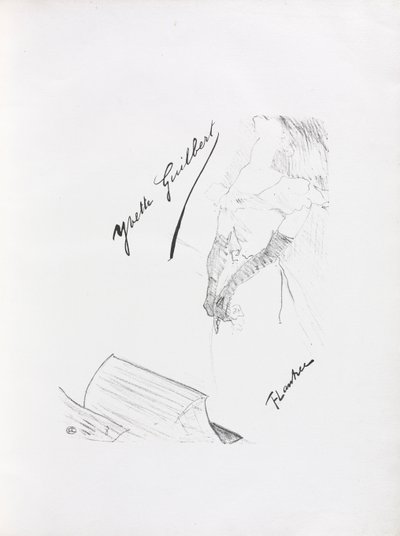 Yvette Guilbert-English Series: Frontispice, 1898. av Henri de Toulouse Lautrec