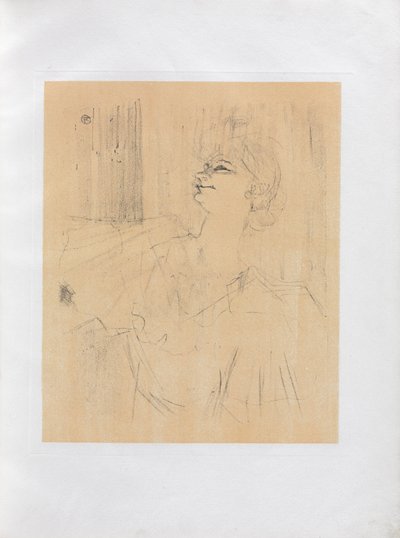 Yvette Guilbert-engelsk serie: Menilmontant de Bruant av Henri de Toulouse Lautrec