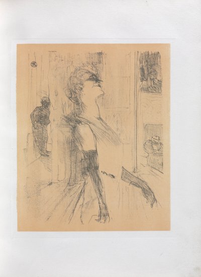 Yvette Guilbert-Engelska serien: On the Stage av Henri de Toulouse Lautrec