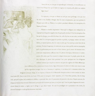Yvette Guilbert-franska serie: nr 13, 1894. av Henri de Toulouse Lautrec