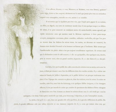 Yvette Guilbert-French Series: Nr 3 av Henri de Toulouse Lautrec