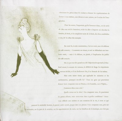 Yvette Guilbert-French Series: Nr 4 av Henri de Toulouse Lautrec