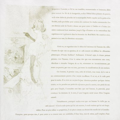 Yvette Guilbert-French Series: Nr 6 av Henri de Toulouse Lautrec
