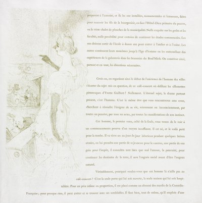 Yvette Guilbert-French Series: nr 6, 1894. av Henri de Toulouse Lautrec