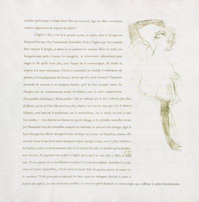Yvette Guilbert-French Series: Nr 7 av Henri de Toulouse Lautrec