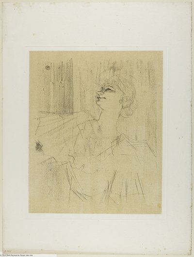 Yvette Guilbert—A Menilmontant de Bruant, från Yvette Guilbert av Henri de Toulouse-Lautrec