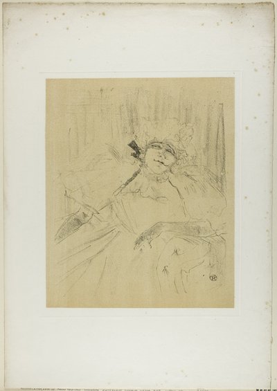 Yvette Guilbert—Gammal sång, från Yvette Guilbert av Henri de Toulouse Lautrec