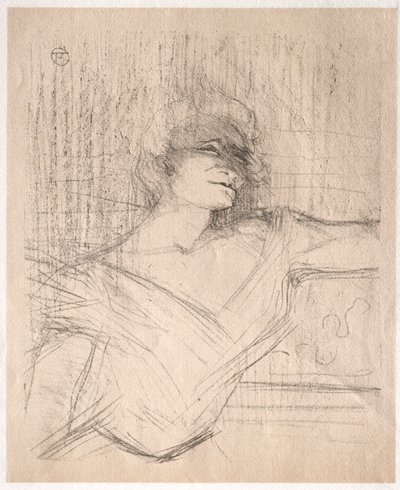 Yvette Guilbert: I limmet, 1898. av Henri de Toulouse Lautrec