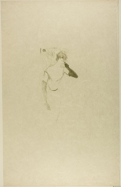 Yvette Guilbert, i Colombine vid Pierrot av Henri de Toulouse Lautrec