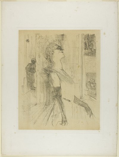 Yvette Guilbert på scenen, från Yvette Guilbert av Henri de Toulouse Lautrec