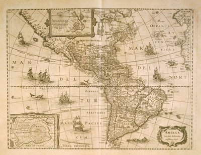 Karta över Amerika av Henricus Hondius av Henricus Hondius