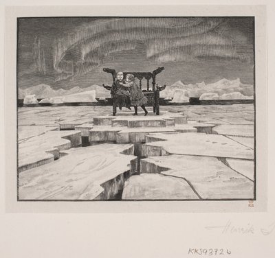 Illustration för H. C. Andersen: "Snödrottningen" av Henrik Arnold Hamilkar Sørensen