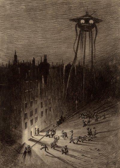 Martian tittar på berusad folkmassa av Henrique Alvim Correa
