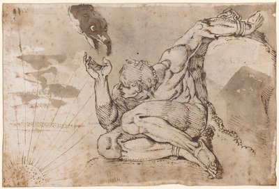 Prometheus (manlig nakenbild med 5 poäng) av Henry (1741 1825) Fuseli