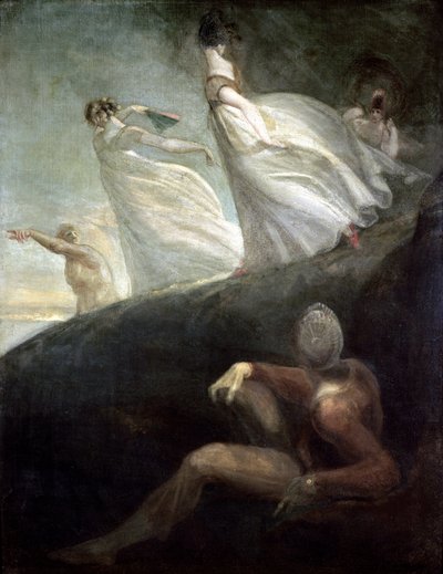 Kvinnorna i Hastings (olja på duk) av Henry (1741-1825) Fuseli