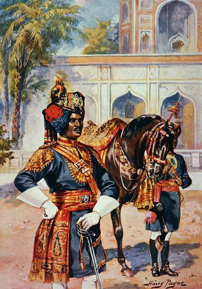 En indisk imperialistisk kadett (lito i färg) av Henry Payne