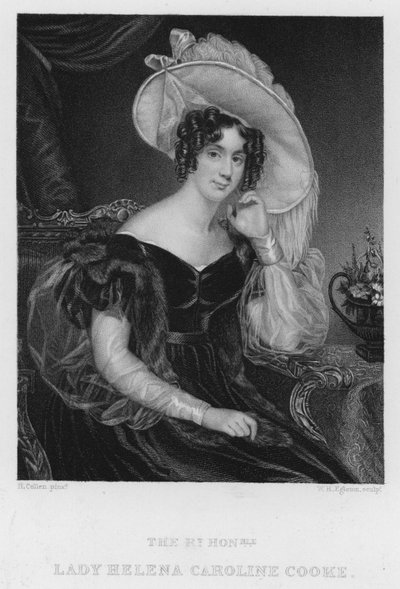 Lady Helena Caroline Cooke (gravyr) av Henry (after) Collen