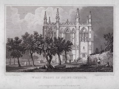 West Front of Selby Church (gravyr) av Henry (after) Gastineau