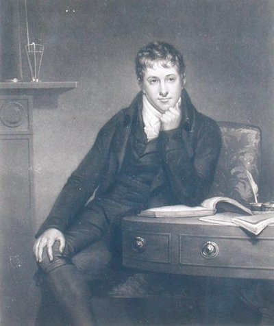 Sir Humphry Davy (1778-1829), graverad av S.W. Reynolds av Henry (after) Howard