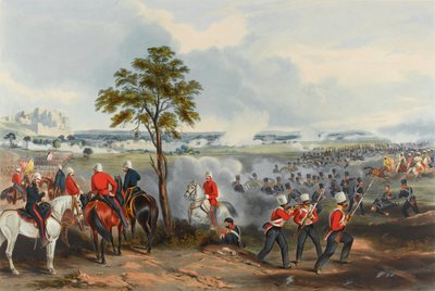 Slaget vid Goojerat, 21 februari 1849 (akvatint, färgad) av Henry (after) Martens